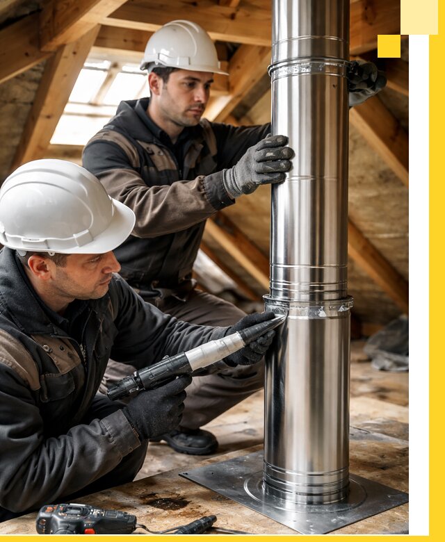 Монтаж дымоходов для каминов в Комсомольске-на-Амуре с гарантией качества