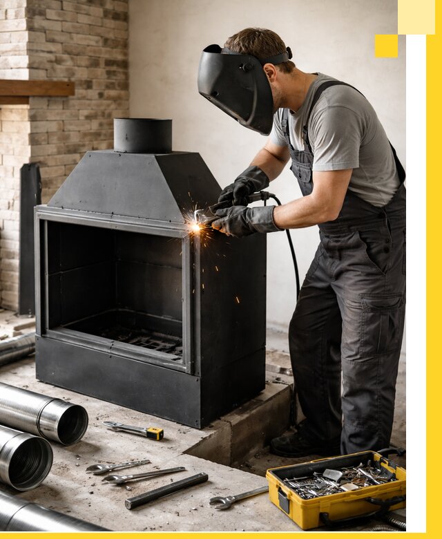 Продажа и установка металлических каминов в Комсомольске-на-Амуре под ключ