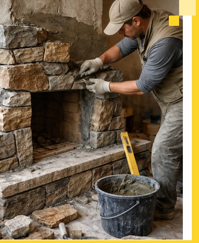 Изготовление и установка каменных каминов под ключ в Комсомольске-на-Амуре