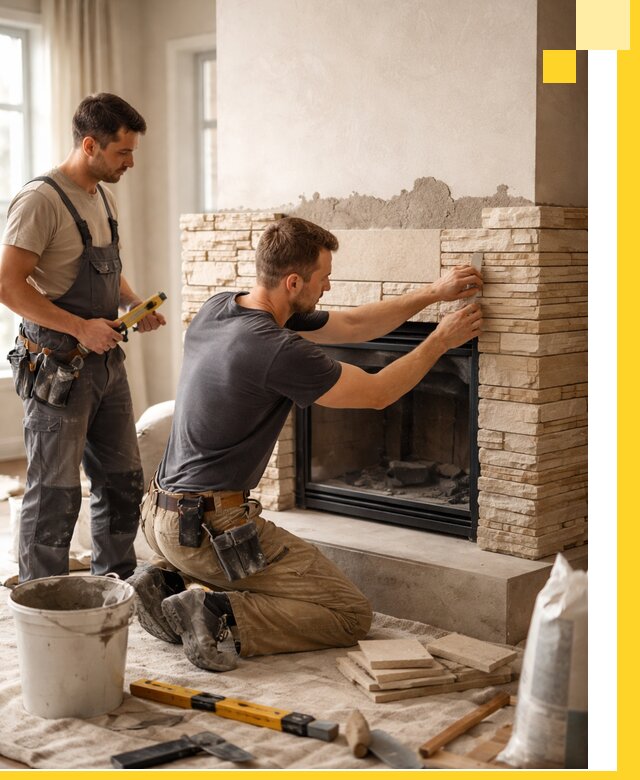 Установка и монтаж каминов для загородного дома в Комсомольске-на-Амуре