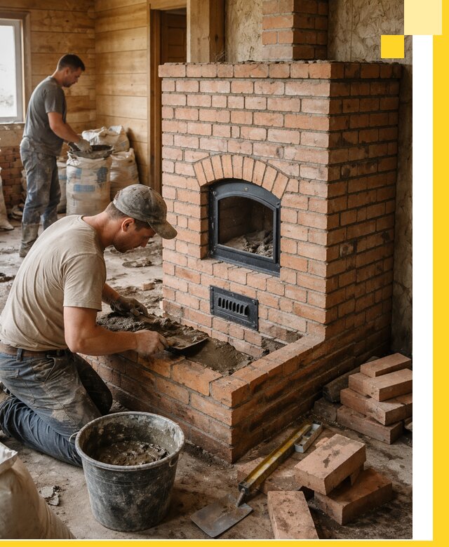 Профессиональное строительство печей в Комсомольске-на-Амуре под ключ