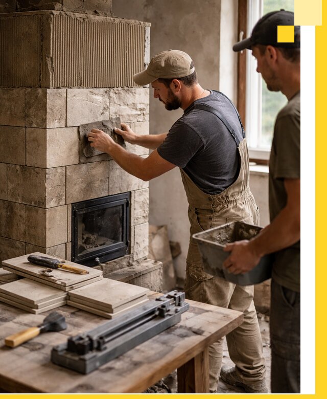 Профессиональная облицовка печей в Комсомольске-на-Амуре: керамика и камень