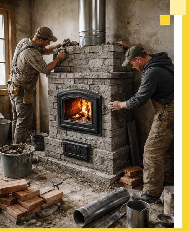 Производство, поставка и монтаж дровяных печей в Комсомольске-на-Амуре