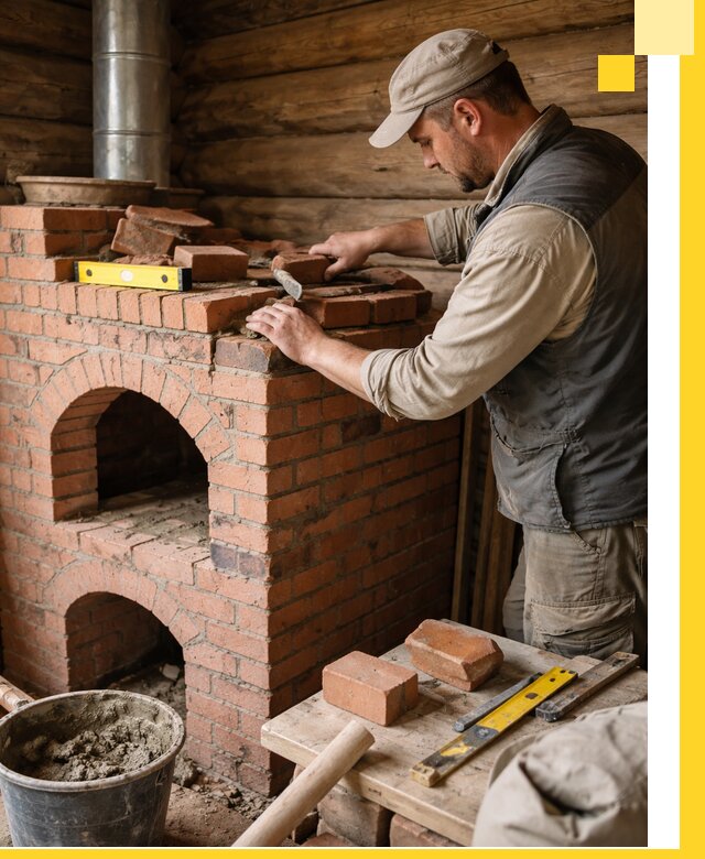 Изготовление и установка русских печей в Комсомольске-на-Амуре под ключ