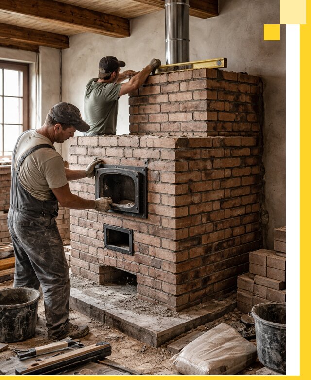 Печи для загородного дома под ключ в Комсомольске-на-Амуре — монтаж и сервис