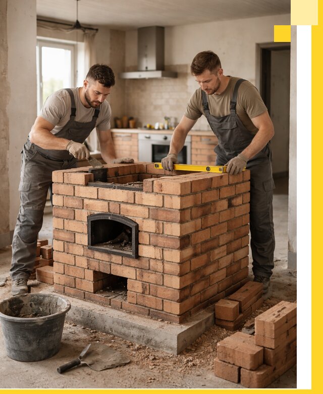 Установка и монтаж печей в частном доме в Комсомольске-на-Амуре под ключ