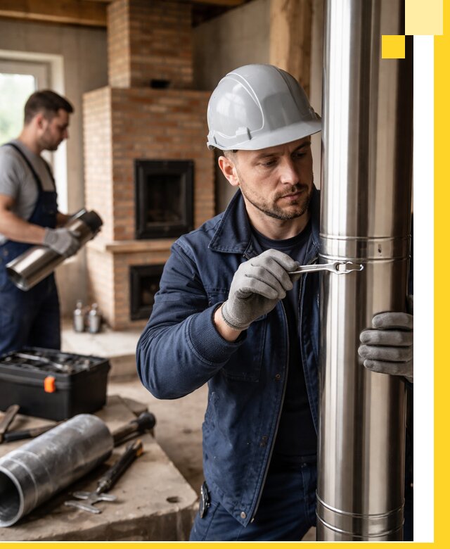 Профессиональный монтаж дымоходов для печей в Комсомольске-на-Амуре