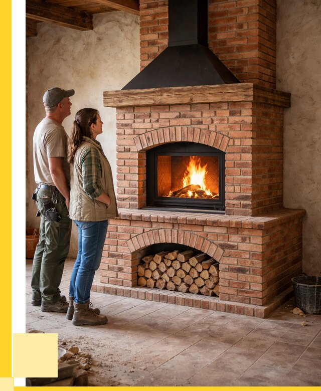 Печи камины из кирпича в Комсомольске-на-Амуре от 122448 р. | ЭриданКмс