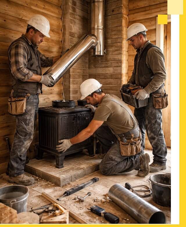 Профессиональный монтаж банных печей и дымоходов в Комсомольске-на-Амуре