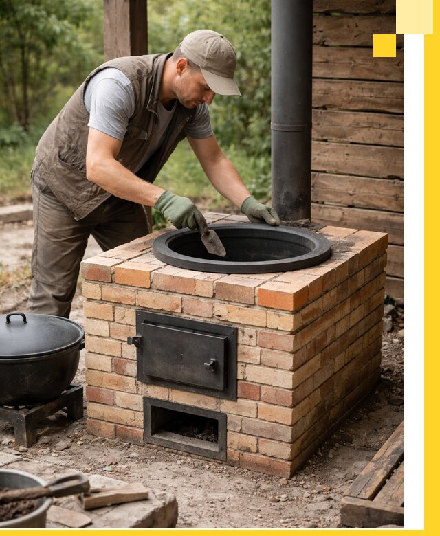 Изготовление и установка печей для казана в Комсомольске-на-Амуре под ключ