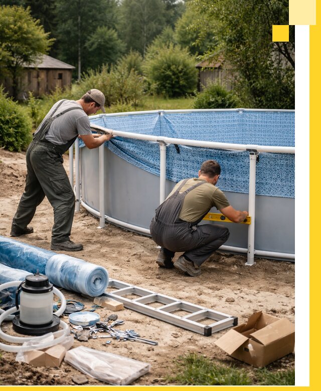 Установка и монтаж каркасных бассейнов в Комсомольске-на-Амуре под ключ