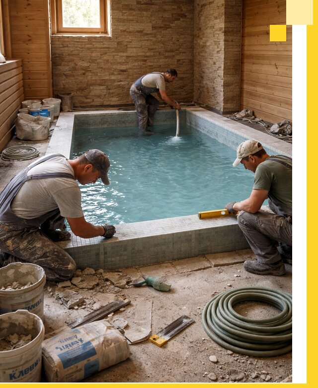 Проектирование и строительство бассейнов для бани в Комсомольске-на-Амуре