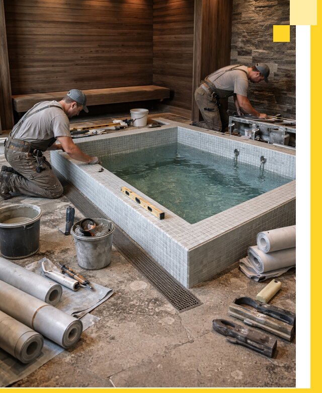 Установка и строительство бассейнов для сауны в Комсомольске-на-Амуре