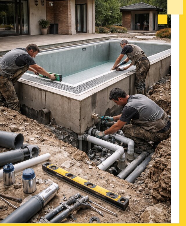 Строительство переливных бассейнов в Комсомольске-на-Амуре под ключ