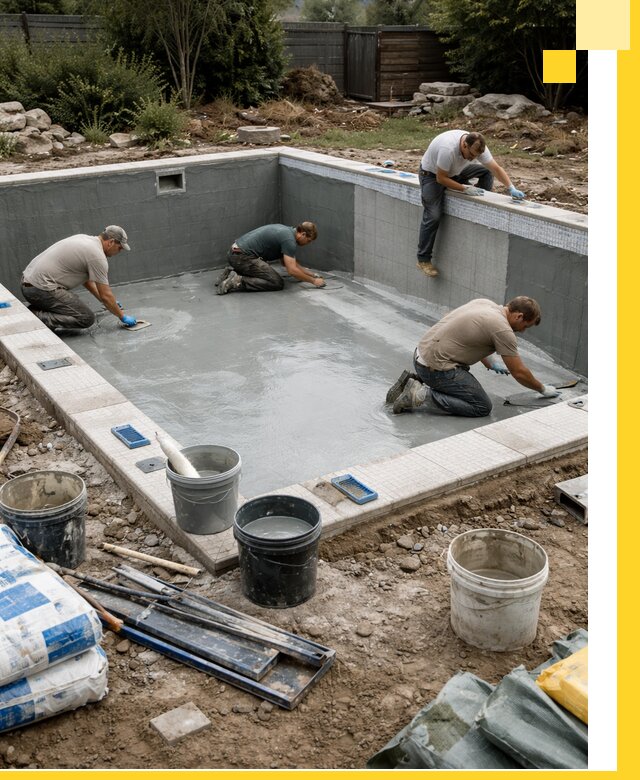 Изготовление и монтаж чаши бассейна под ключ в Комсомольске-на-Амуре