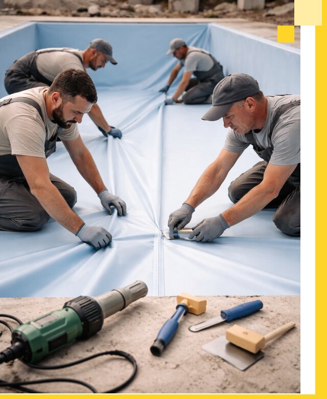 ПВХ пленка для бассейнов с монтажом и гарантией в Комсомольске-на-Амуре