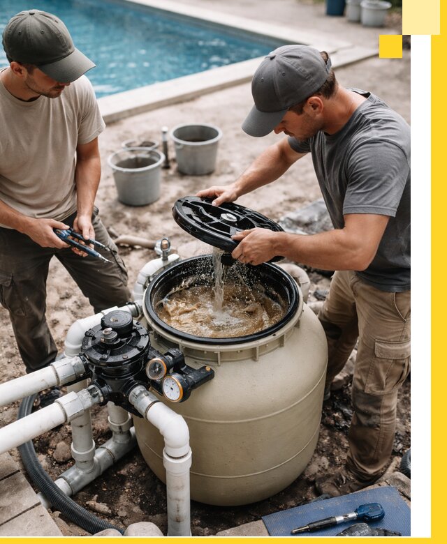 Установка и обслуживание песочных фильтров для бассейнов в Комсомольске-на-Амуре