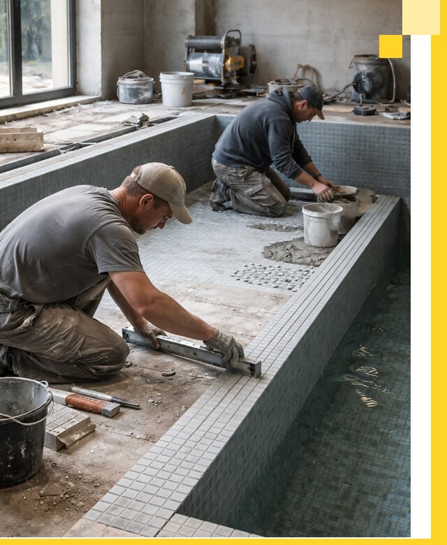 Строительство бассейна в частном доме в Комсомольске-на-Амуре под ключ