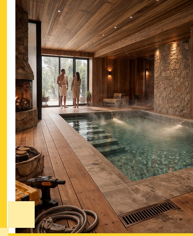 Проекты бань с бассейном под ключ в Комсомольске-на-Амуре от 76530 р., ЭриданКмс