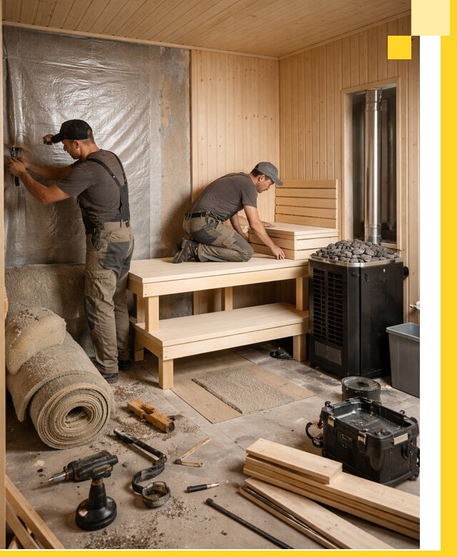 Проекты саун под ключ в Комсомольске-на-Амуре дизайн и строительство