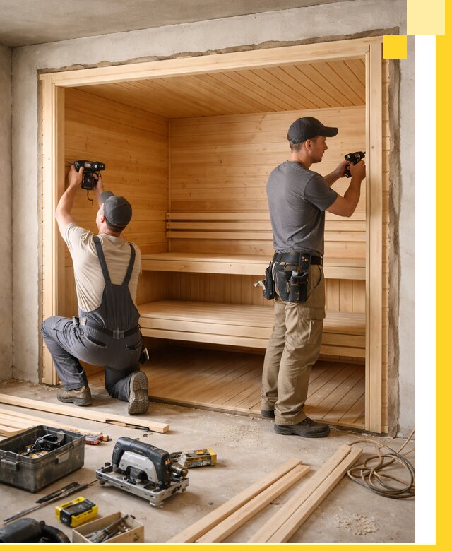 Монтаж саун под ключ в Комсомольске-на-Амуре — проектирование и установка