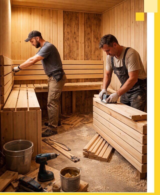 Профессиональный комплексный ремонт саун под ключ в Комсомольске-на-Амуре