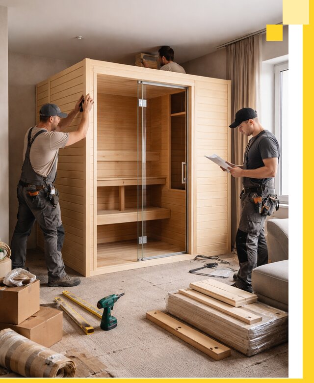 Установка и благоустройство саун в квартире в Комсомольске-на-Амуре