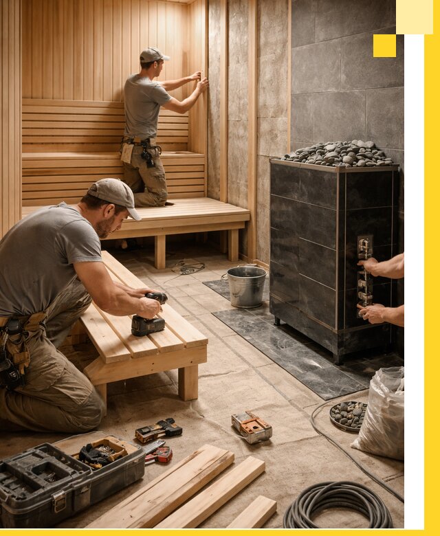 Дизайн и строительство интерьерных саун под ключ в Комсомольске-на-Амуре