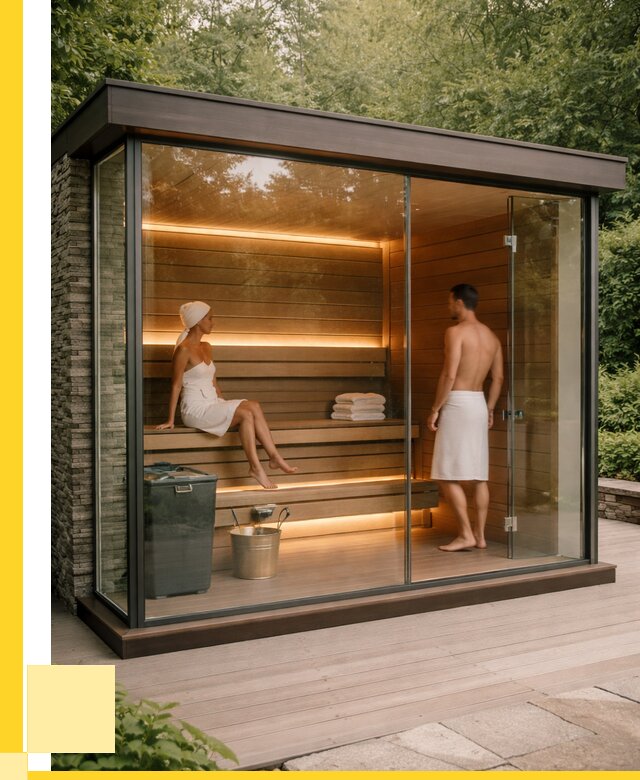 Сауна стеклянная и двери для сауны в Комсомольске-на-Амуре от 255100 р. | ЭриданКмс