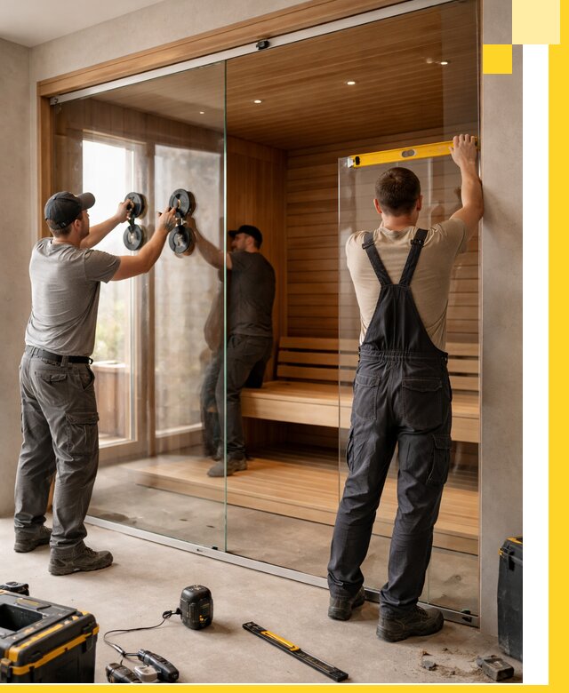 Производство и монтаж стеклянных саун под ключ в Комсомольске-на-Амуре