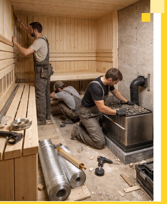 Индивидуальные сауны на заказ в Комсомольске-на-Амуре под ключ, проект и монтаж