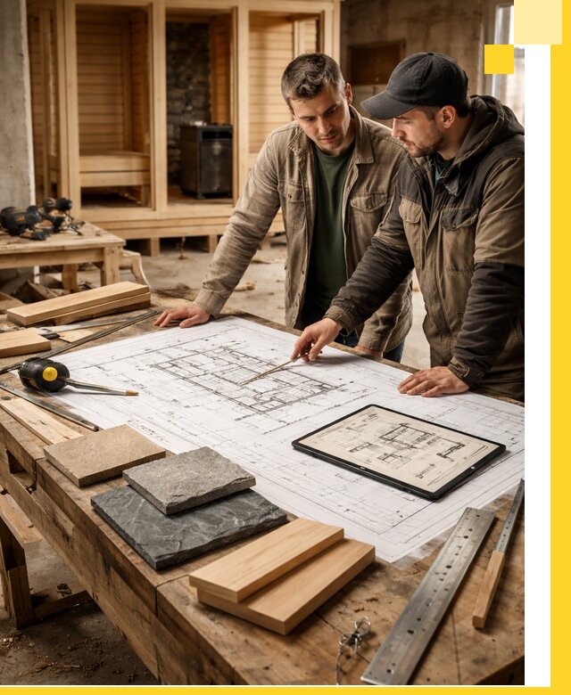 Проекты бань под ключ и планы строительства в Комсомольске-на-Амуре