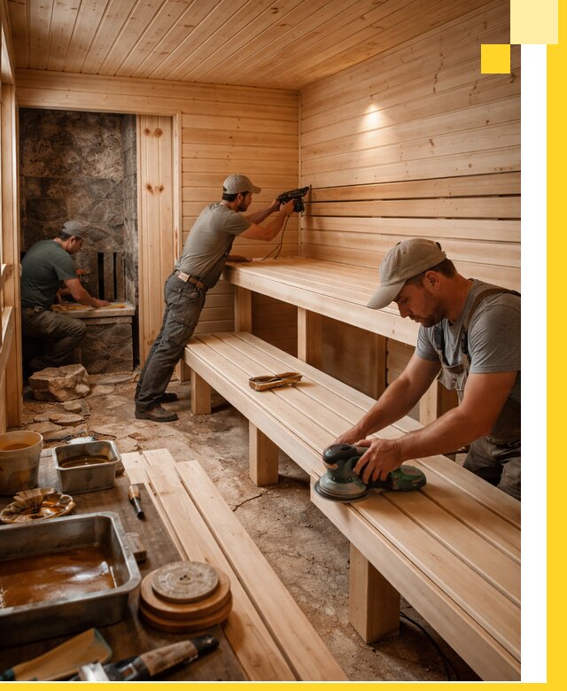 Профессиональная отделка бань в Комсомольске-на-Амуре под ключ, с гарантией