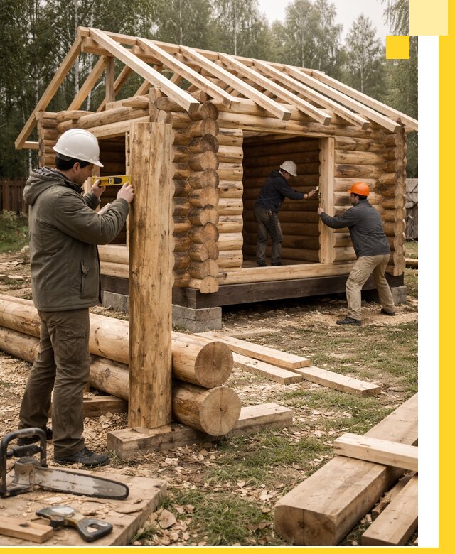 Строительство бань для дачи под ключ в Комсомольске-на-Амуре с доставкой и монтажом