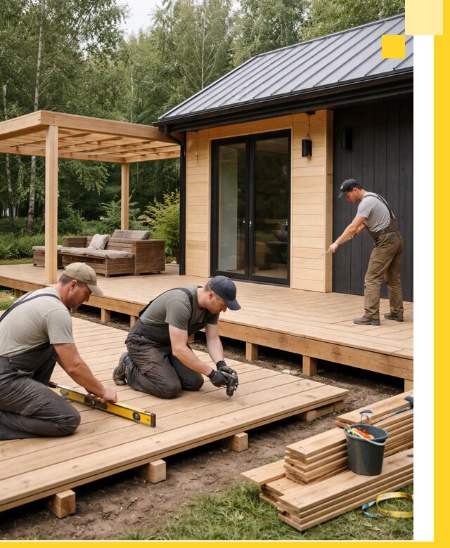 Строительство бань с террасой и бассейном под ключ в Комсомольске-на-Амуре