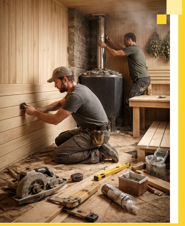 Полное строительство и оснащение парных под ключ в Комсомольске-на-Амуре