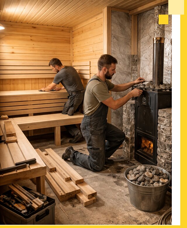 Дизайн и строительство интерьеров бань под ключ в Комсомольске-на-Амуре