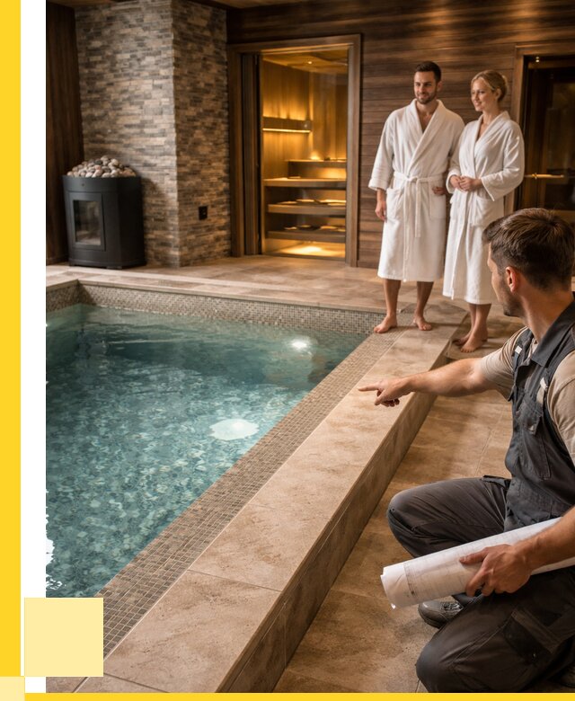 Проект бани с бассейном под ключ в Комсомольске-на-Амуре от 66326 р. | ЭриданКмс