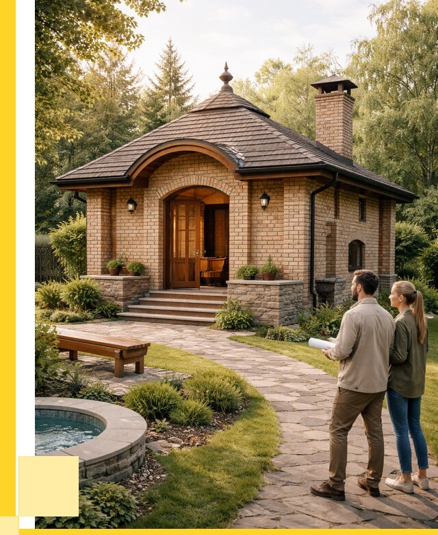 Проект кирпичной бани в Комсомольске-на-Амуре от 30612 р. | ЭриданКмс