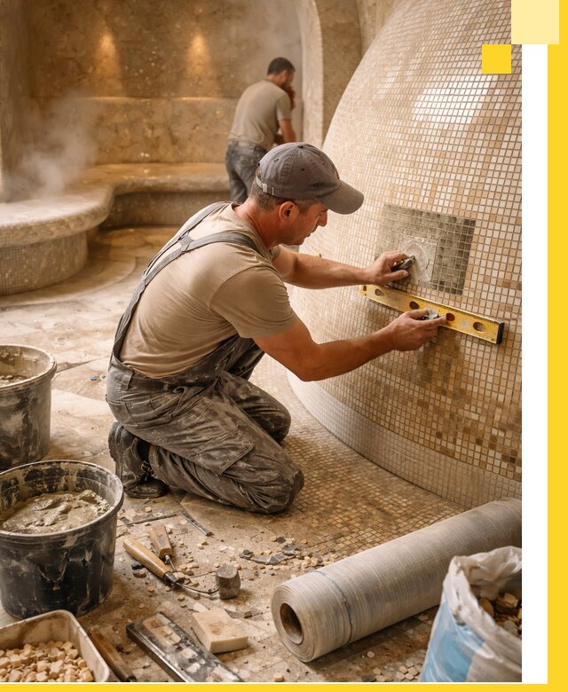 Хамам под ключ в Комсомольске-на-Амуре: проектирование, строительство, отделка