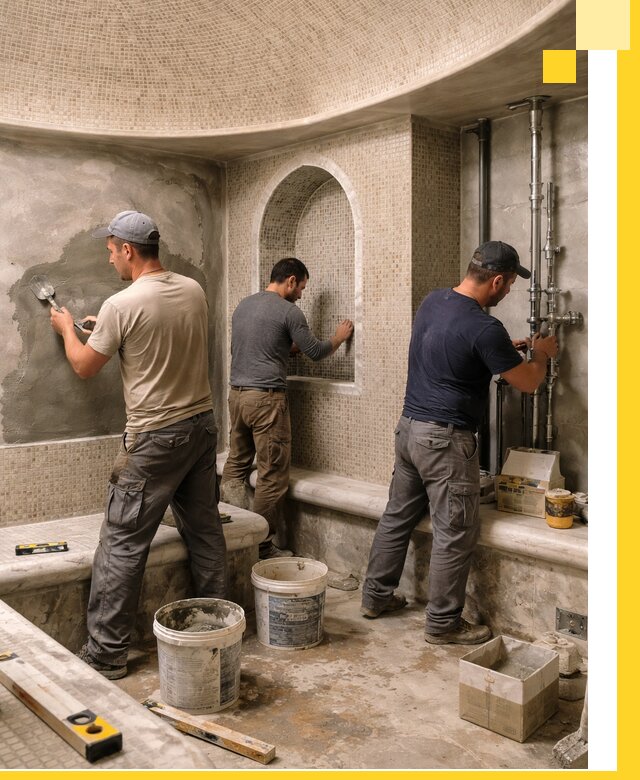 Профессиональный монтаж хамамов под ключ в Комсомольске-на-Амуре с гарантией