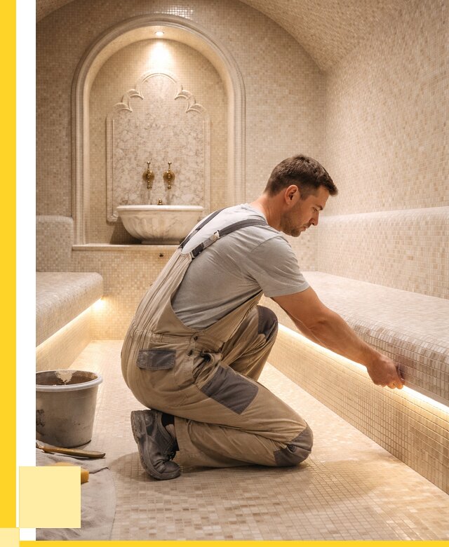 Отделка хамамов под ключ в Комсомольске-на-Амуре от 5612 р. | ЭриданКмс