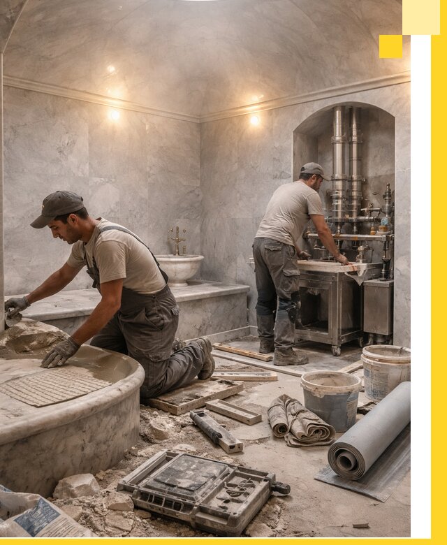 Строительство турецких бань хаммам под ключ в Комсомольске-на-Амуре