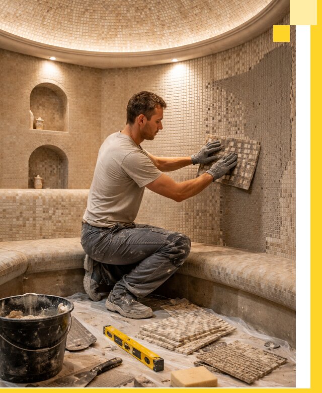 Устройство и монтаж домашнего хамама под ключ в Комсомольске-на-Амуре