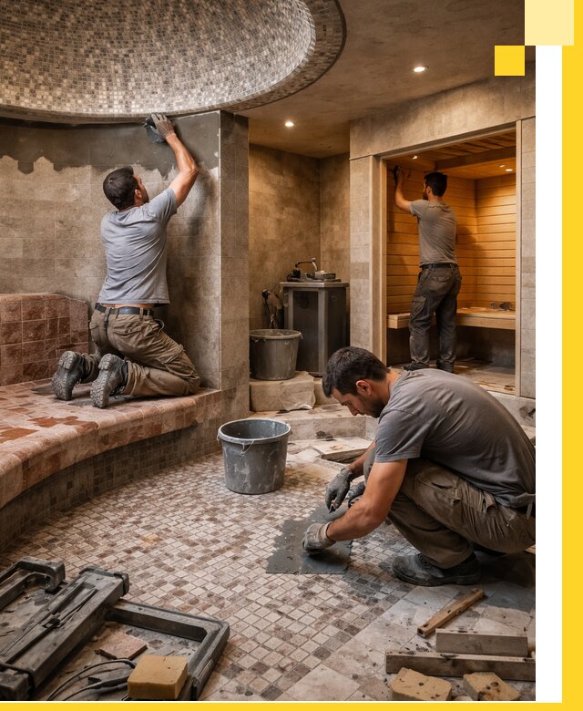 Проект и строительство хамама бани и сауны под ключ в Комсомольске-на-Амуре