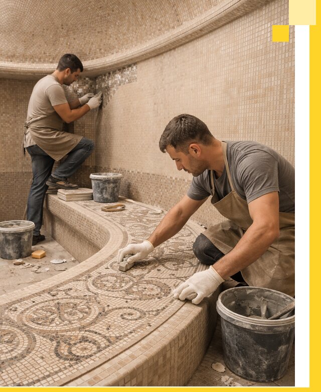 Плитка для хамама в Комсомольске-на-Амуре, укладка, подбор и поставка