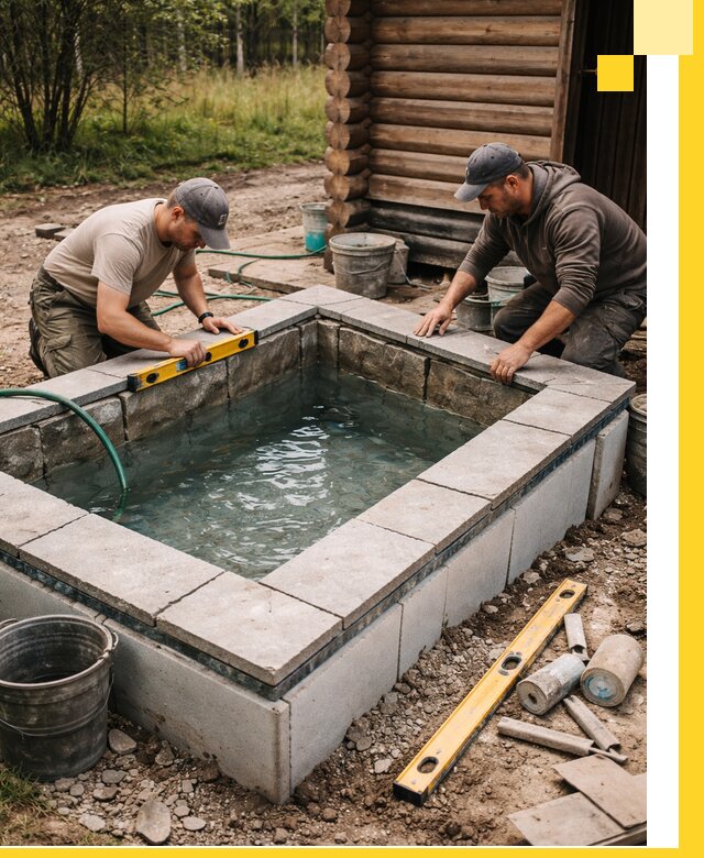 Изготовление и установка холодных купелей под ключ в Комсомольске-на-Амуре